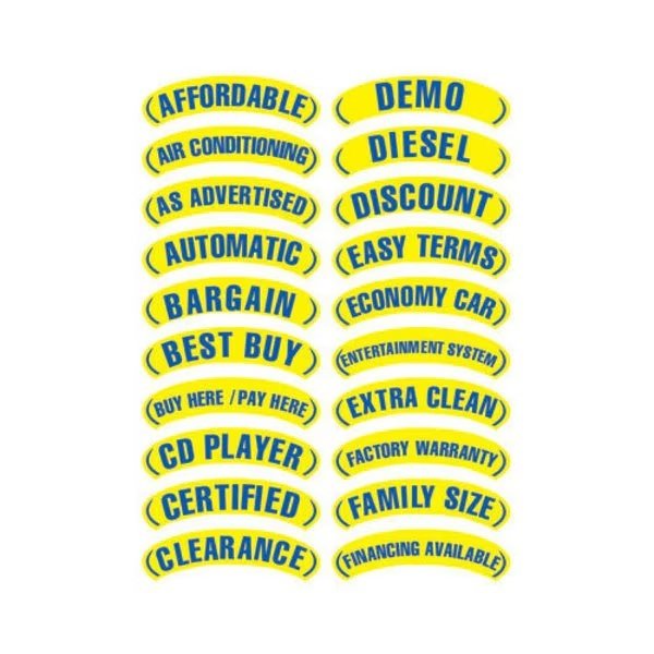 Blue & Yellow E-Z Arch Slogan: Rebate Pk, Ez Line, Mfr#: 199-B-REBA